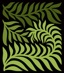 Floral abstract poster. Minimalistic botanical composition.