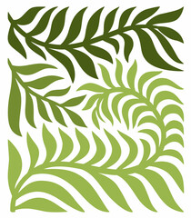 Floral abstract poster. Minimalistic botanical composition.