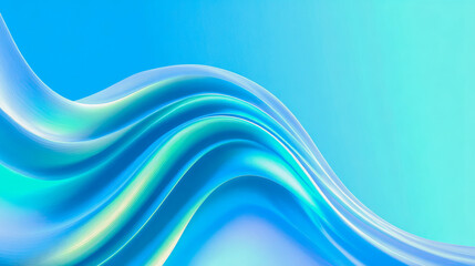 Smooth flowing blue wave shapes with glossy light reflections on a soft gradient background creating a modern and dynamic abstract design pattern
