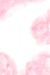 Fototapeta premium Pink pastel watercolor background, abstract background with copy space in vertical form.