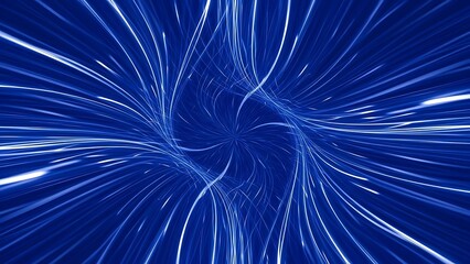 Abstract blue light streaks and lines swirling graphic design background