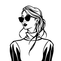 girl with headphones