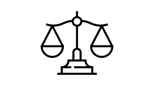 Justice concept video representing law, fairness, and the legal system. Symbolic scene illustrating justice, equality, rights, and authority.