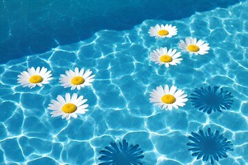 daisy in the swimmimg pool