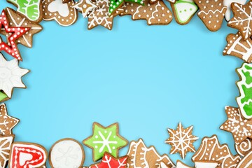 Gingerbread star tasty sweet cookies