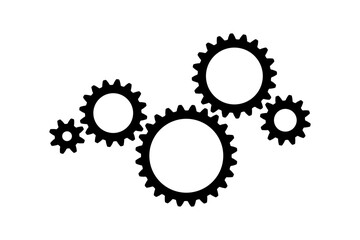 Five gears pictogram design. Vector