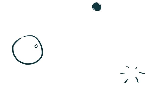 Soap bubbles or shells of a volatile chemical substance are in the air.