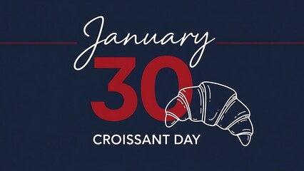 Celebrate january thirtieth national croissant day with a delicious pastry illustration