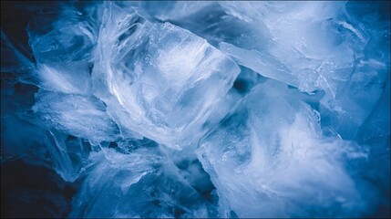 Obraz premium Close-Up of Ice Cubes