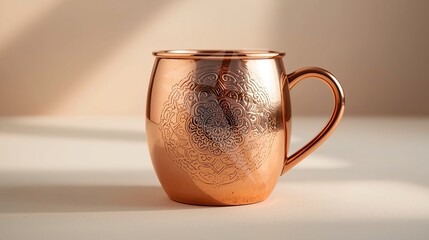 Cup of coffee and tea in ceramic mugs on white background