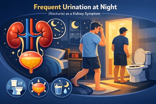 Frequently urination at night ( nocturia) aa a kidney symptom 