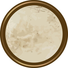 Tortilla Round Top View Cartoon