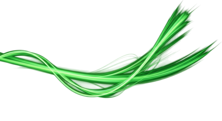 Bright Green Abstract Light Streams on Black Background neon glow