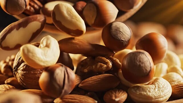 Nutty Delights - A Close-Up of Mixed Nuts in a Bowl.