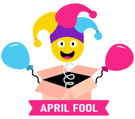 A unique design illustration of April fools day