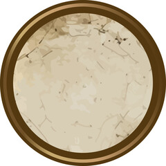 Tortilla Round Top View Cartoon