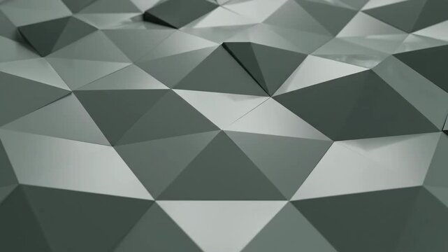 Abstract Geometric Surface - Low Poly Design in Shades of Gray.