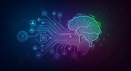 Brain with circuit board design inside.