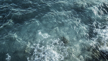 Fototapeta premium blue ocean sea waves water background