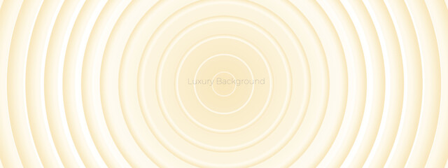 Luxury Cream and Beige Abstract Background with golden lines. Elegant wave shape for premium design, branding layout, and wedding event.