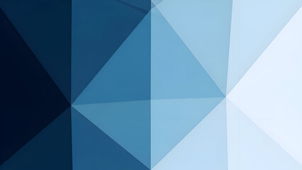 Obraz premium Blue geometric triangle pattern background with gradient shading