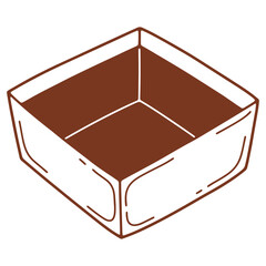 Empty cardboard box icon design for storage shipping or packaging needs