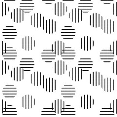 Black and white pattern with beads, dot circle and black strip in Black repeat, replete pattern, endless fabric pattern, black dot checkerboard design for fabric printing or wallpaper or backdrop