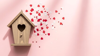 Three wooden figures with blocks representing growth and hierarchy