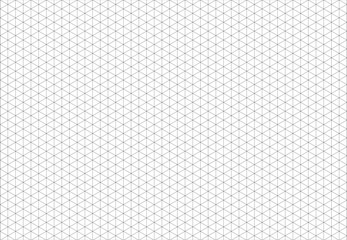 Isometric black line guides. Squared isometric grid. Notebook sheet blank template. Mathematic typography pattern for making notebooks productions for education. Printable 3d perspective backdrop.