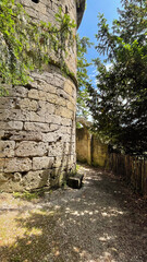 Ancient Stone Archway and Tower Path