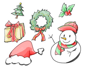 Set of Christmas elements - Color version