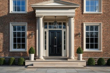 Elegant Home Entrance with Brick Facade