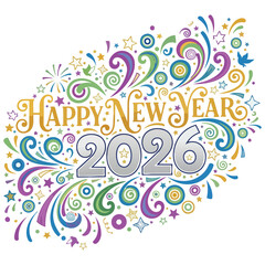 Happy new year 2026 design	