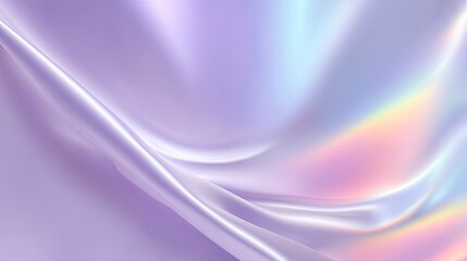 Obraz premium Elegant silky fabric with soft lavender hue and subtle iridescent sheen, ideal for fashion, textiles, and creative design backgrounds