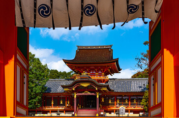 京都、石清水八幡宮の本殿