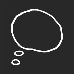 Hand drawn speech bubble, pencil lines and playful crayon strokes. Chalk marks, marker details, text box chalkboard.