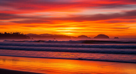 Senja di Tepi Pantai