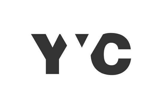 YYC logo design. Initial letter Y Y C bold font style for tech startups, consulting, corporate branding. Creative company name, headlines typography identity, trendy logotype.