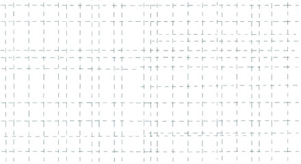 Minimalist and clean background featuring a subtle grid pattern constructed from short, dashed gray lines on a solid white surface.