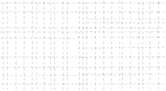 Minimalist and clean background featuring a subtle grid pattern constructed from short, dashed gray lines on a solid white surface.