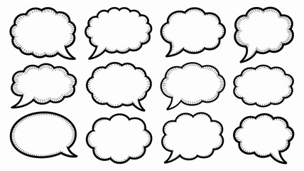 Fototapeta premium Speech Bubbles Vector Illustrations for Comics and Cartoons
