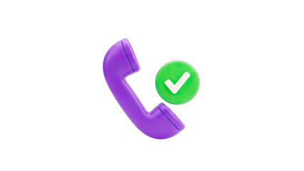 Phone Call Approved: Checkmark Icon on White Background