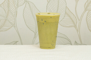 The matcha latte is a popular drink that mixes matcha (a vibrant, umami-flavored Japanese powdered green tea) with milk (or a substitute) and is served hot or cold