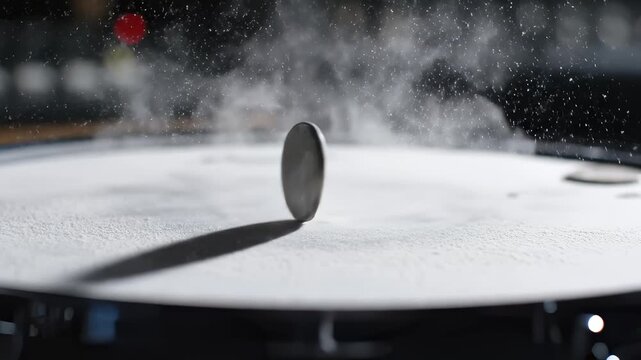 Coin Bouncing on a Dusty Drum Head Creates a Cloud of Dust