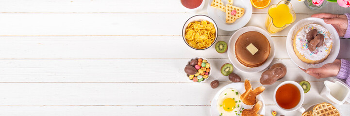 Easter holiday sweet breakfast or brunch