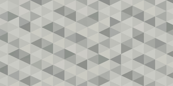 Abstract seamless geometric pattern with 3D mosaic cube shapes, a grey vector texture design ideal for modern business wallpaper or tile decoration