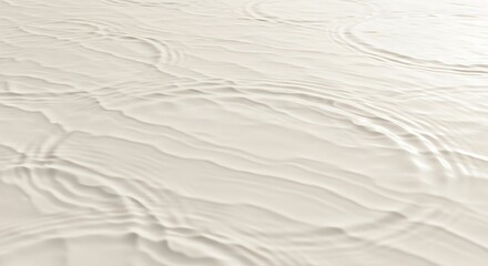 Obraz premium Rippling Creamy White Liquid Surface with Subtle Circular Waves and Gentle Undulations
