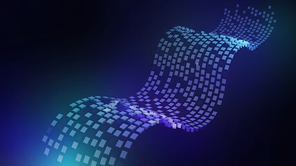 Abstract technology background with digital world map and binary code