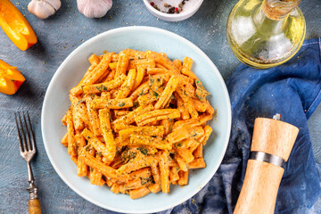 Creamy Pumpkin casarecce Pasta