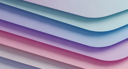 Soft Pastel Layers with Gentle Curves and Subtle Gradient Transitions